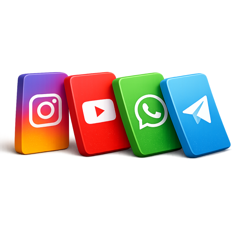 Instagram, YouTube и WhatsApp